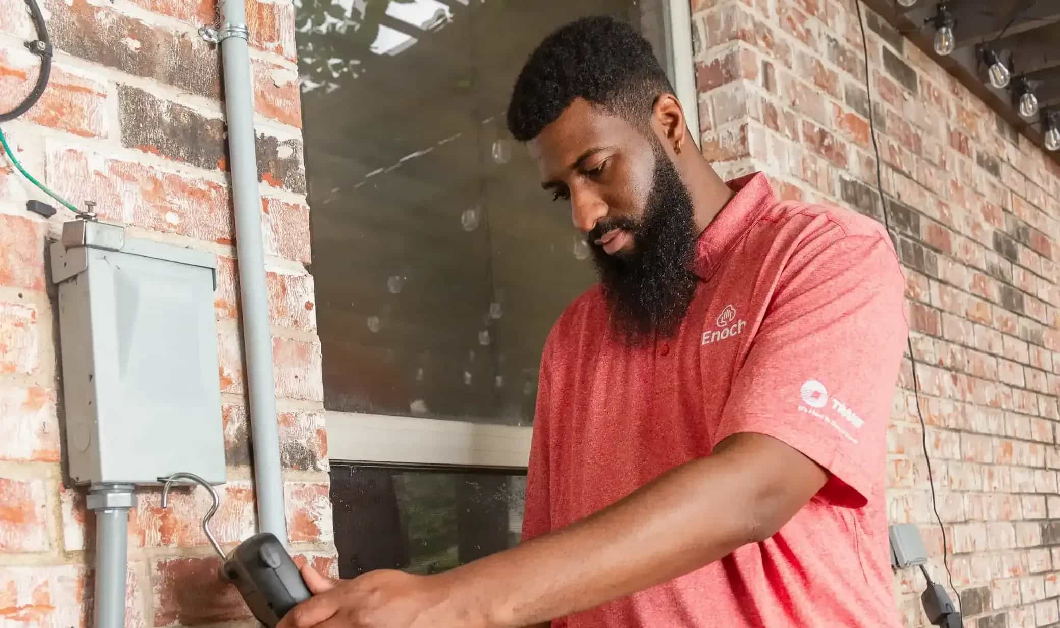 Heat pump inspection by team enoch technician