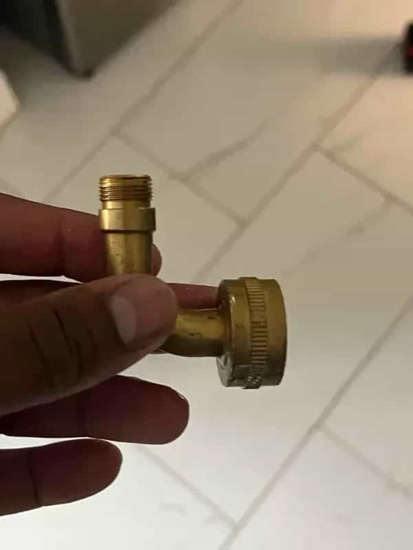 Leaking dishwasher water line connection