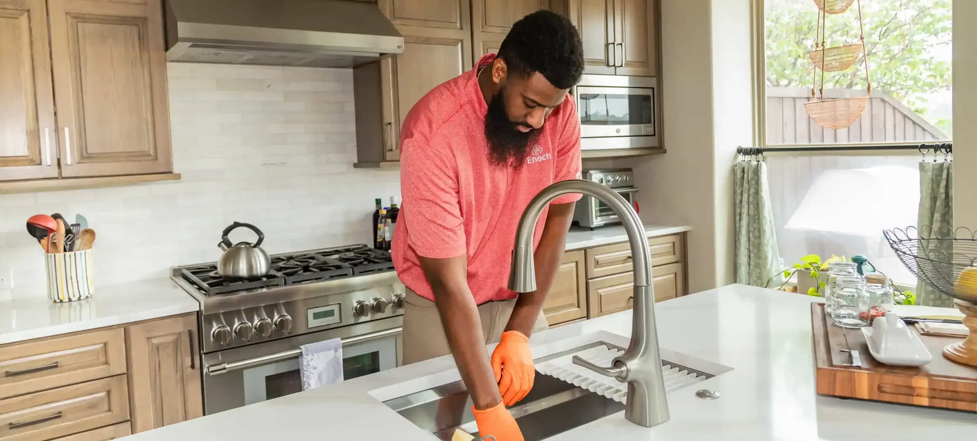 kithen sink inspection by team enoch plumber